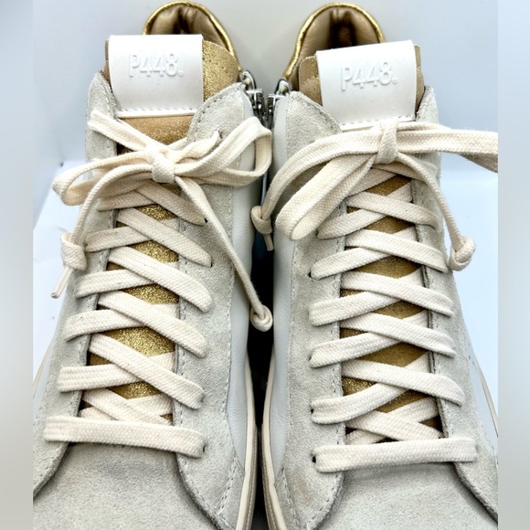 P448 Theamid Hightop Sneaker Color: Millenium/Ivory Size:EU 40 / US 9.5-10 - Picture 9 of 16